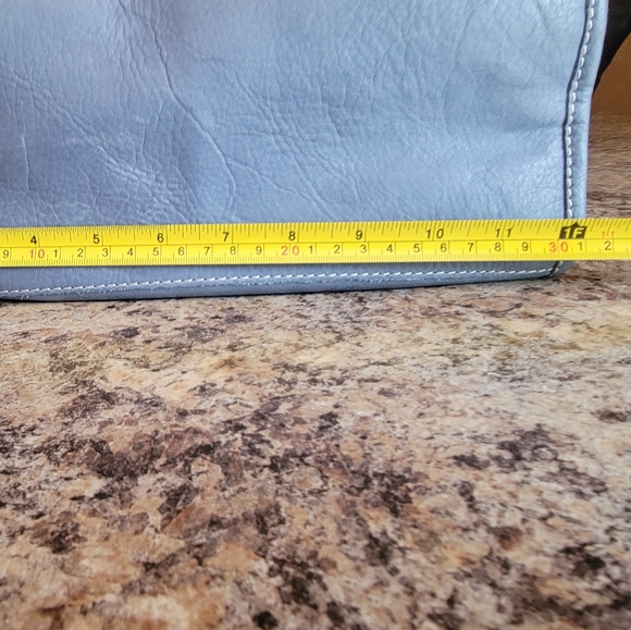 American Leather Co. Blue Shoulder Purse - Picture 10 of 12